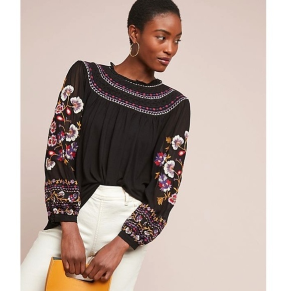 Anthropologie Tops - NWT Anthropologie LOUISE EMBROIDERED TOP